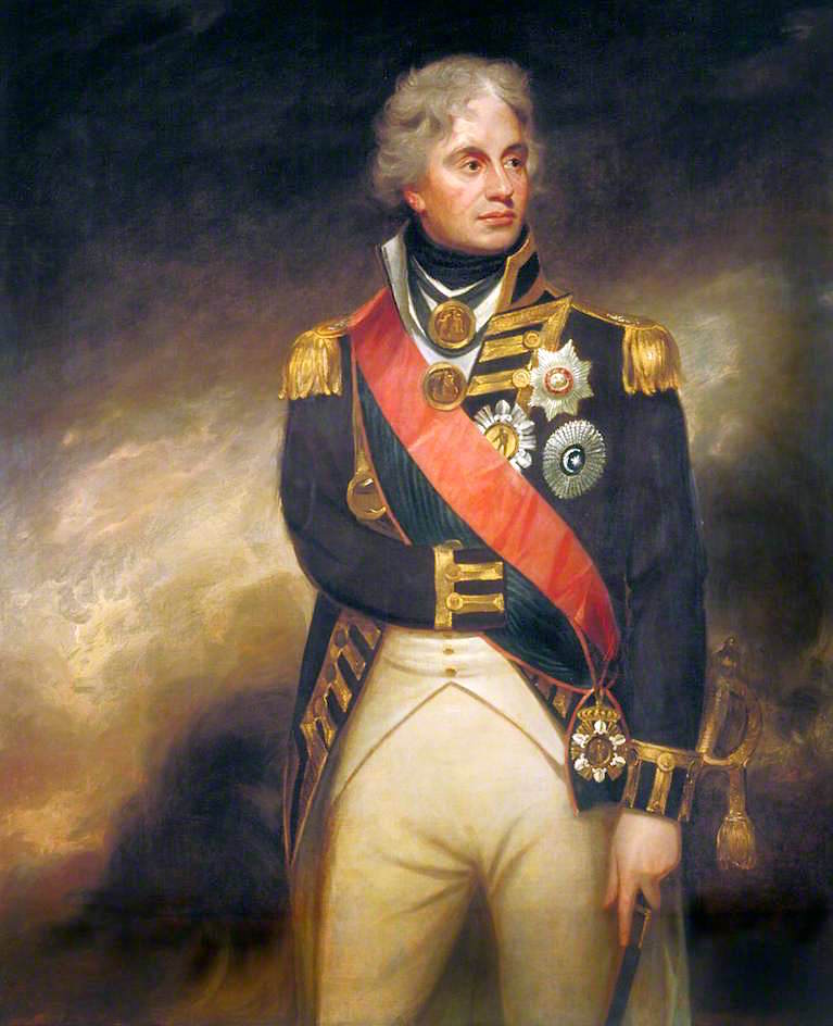 Horatio Nelson, Viscount Nelson, vintage artwork by Sir William Beechey, 12x8" (A4) Poster