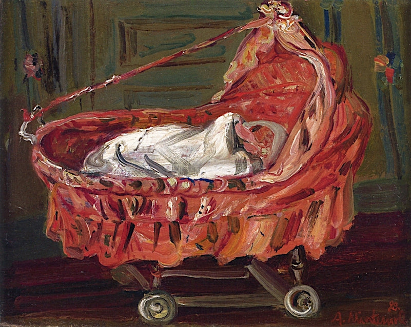 The Pram, vintage artwork by Abraham Mintchine, 12x8" (A4) Poster