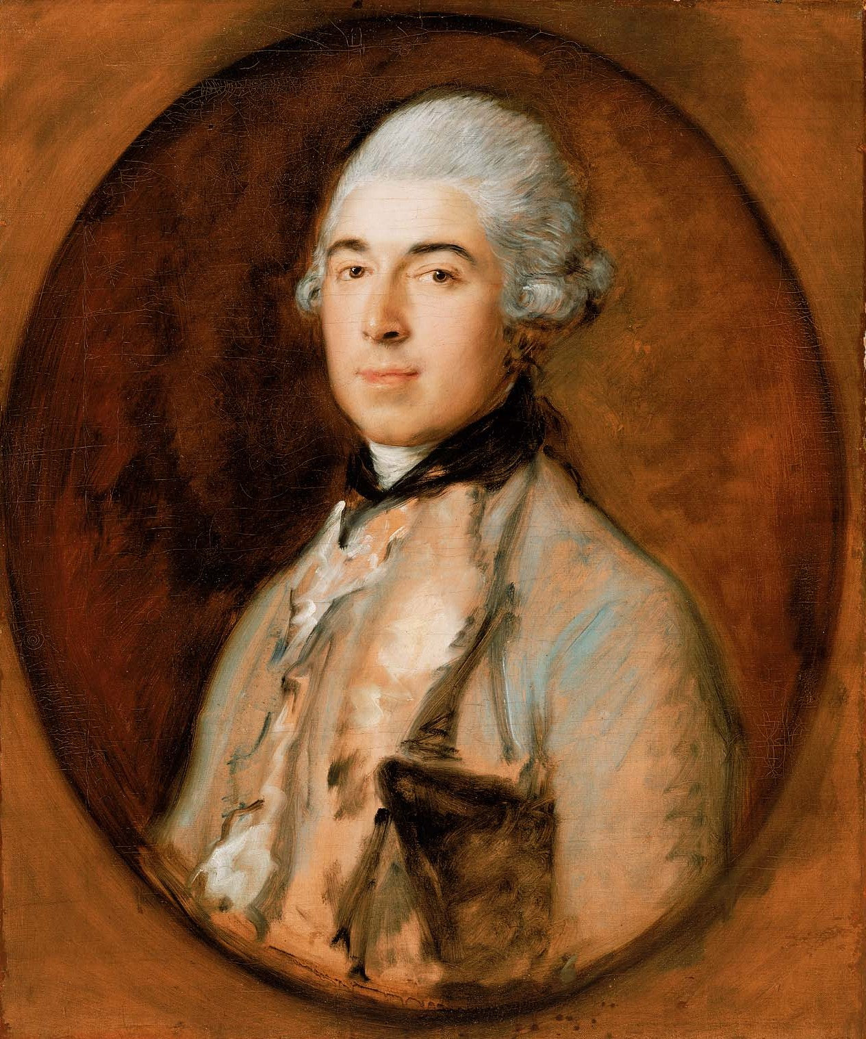Captain Thomas Mathews, vintage artwork by Thomas Gainsborough, 12x8" (A4) Poster