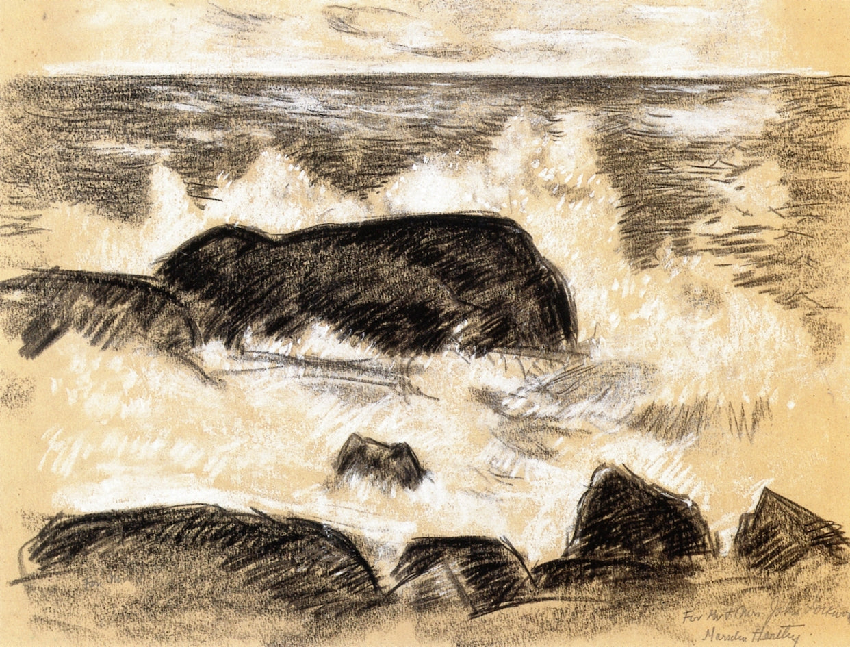 Breaking Surf, vintage artwork by Marsden Hartley, 12x8" (A4) Poster