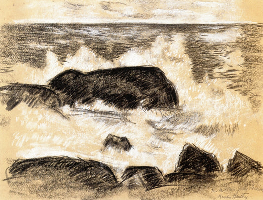 Breaking Surf, vintage artwork by Marsden Hartley, 12x8" (A4) Poster