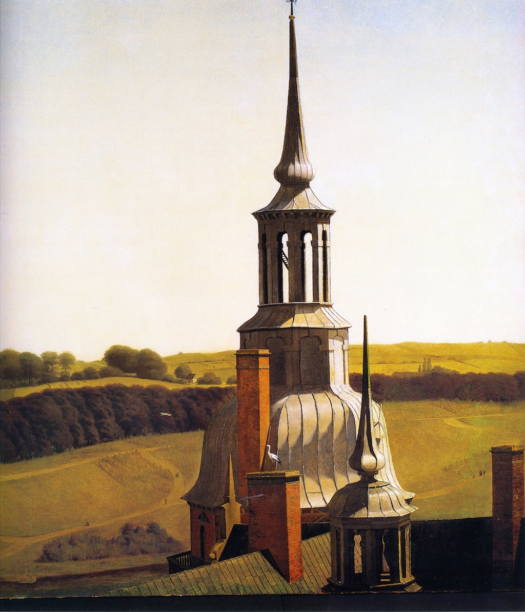 One of the Small Towers of Fredericksborg Castle, vintage artwork by Christen Købke, A3 (16x12") Poster Print