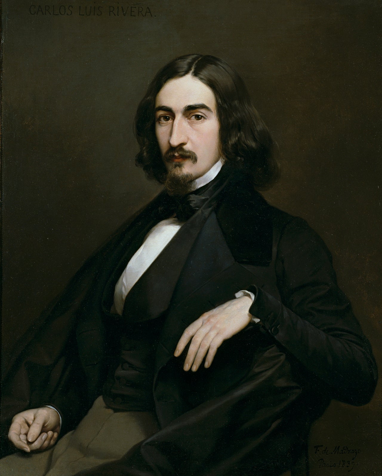 The Painter Carlos Luis de Ribera, vintage artwork by Federico de Madrazo y Kuntz, A3 (16x12") Poster Print