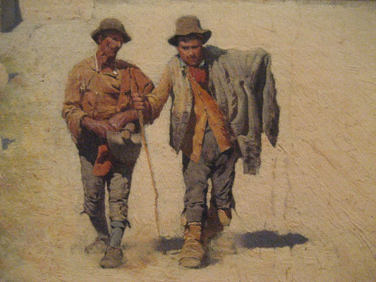 The Road from Brindisi to Barletta, vintage artwork by Giuseppe de Nittis, 12x8" (A4) Poster