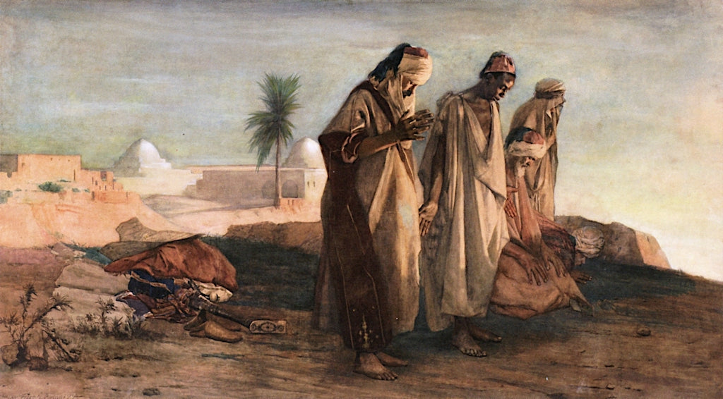 The Morning Prayer, vintage artwork by Giuseppe Ferrari, 12x8" (A4) Poster