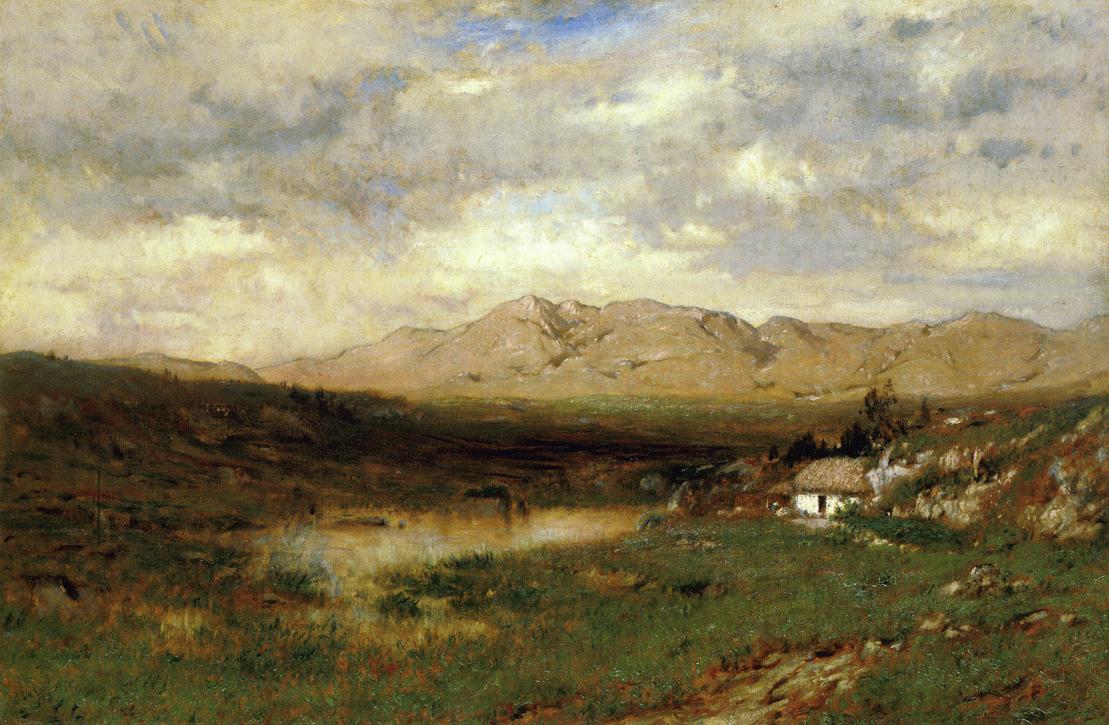 View in County Kerry, vintage artwork by Alexander Helwig Wyant, 12x8" (A4) Poster