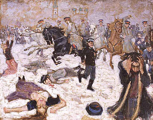 he Revolution of 1905 in Moscow by Vladimir Baranoff-Rossine,16x12(A3) Poster