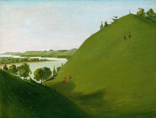 Floyd's Grave, Where Lewis and Clark Buried Sergeant Floyd in 1804, vintage artwork by George Catlin, A3 (16x12") Poster Print