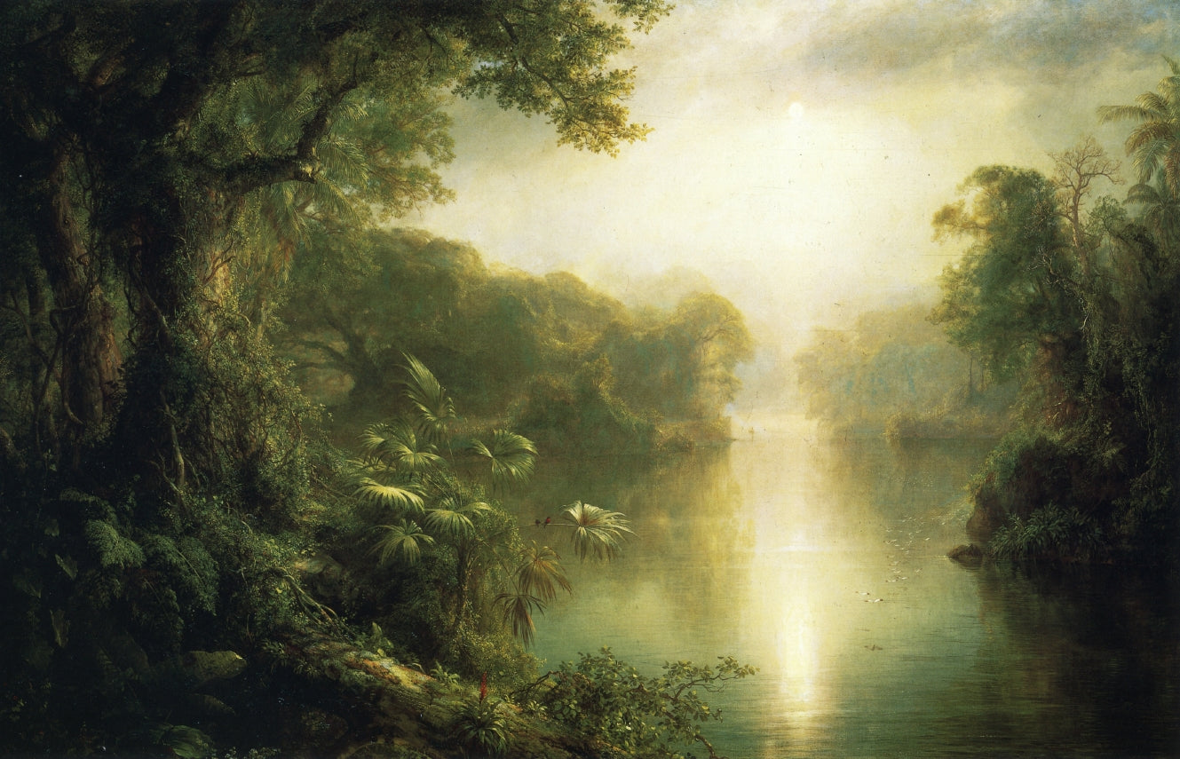 El Rio de Luz, vintage artwork by Frederic Edwin Church, 12x8" (A4) Poster