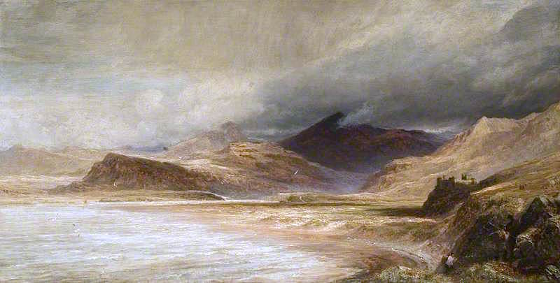 Snowdon from Pensarn, vintage artwork by Charles Thomas Burt, 12x8" (A4) Poster
