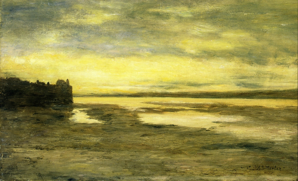 Evening on the Thames, vintage artwork by Homer Dodge Martin, 12x8" (A4) Poster
