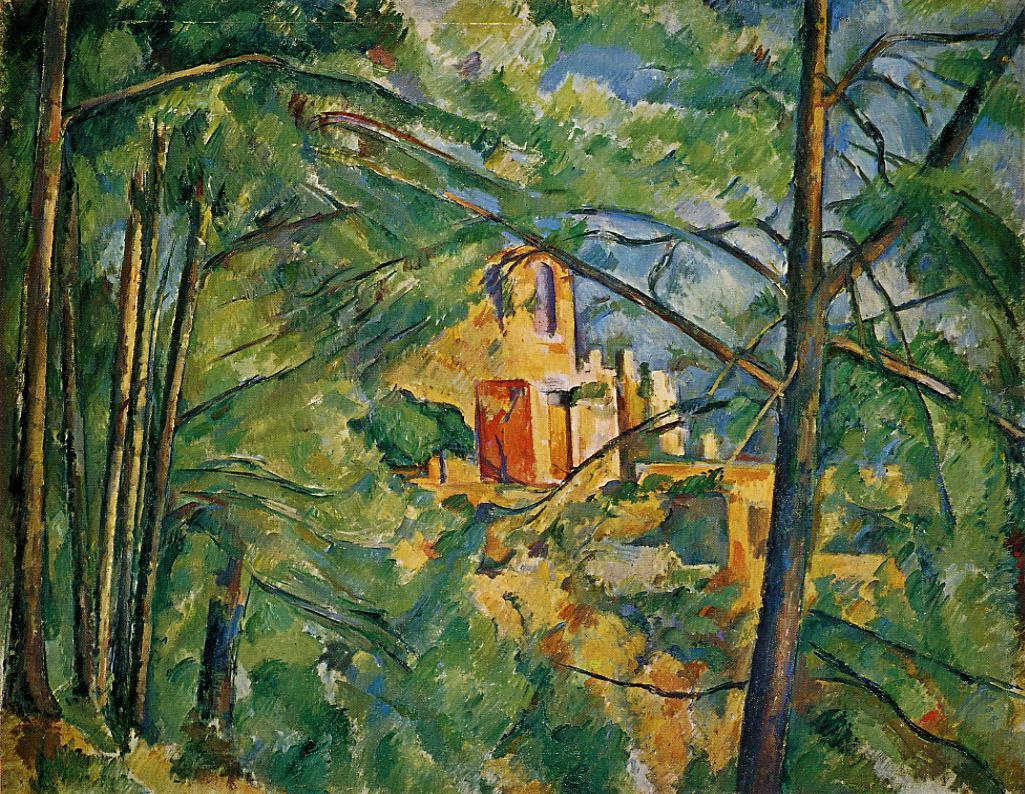 The Chateau Noir, vintage artwork by Paul Cezanne, 12x8" (A4) Poster