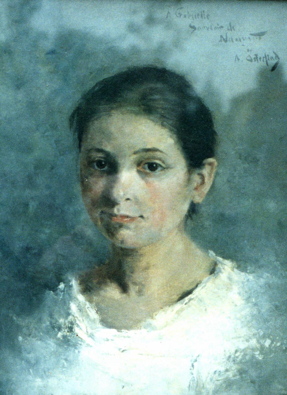 Gabrielle Lepinat, vintage artwork by Allan Osterlind, 12x8" (A4) Poster