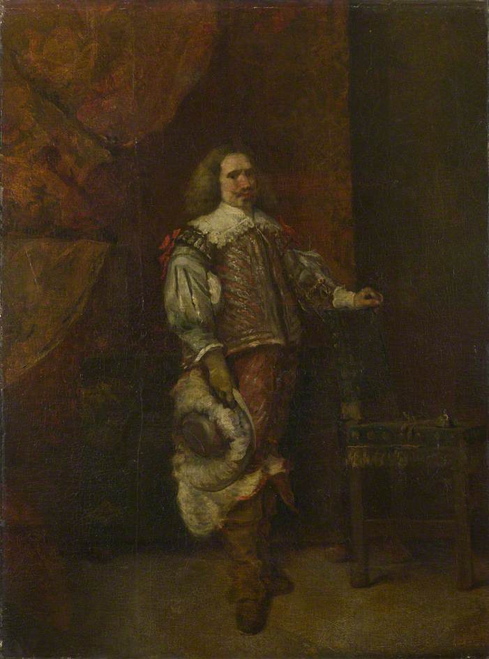 Man in Seventeenth Century Spanish Costume, vintage artwork by Attributed to Ignacio de Leon y Escosura, 12x8" (A4) Poster