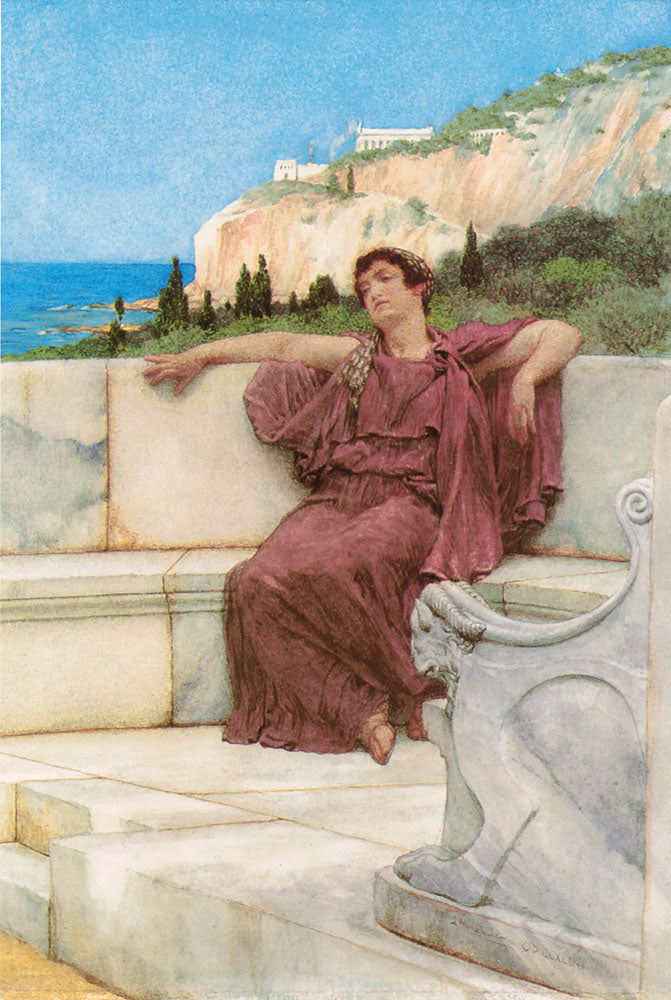 Dolce far Niente, vintage artwork by Sir Lawrence Alma-Tadema, 12x8" (A4) Poster