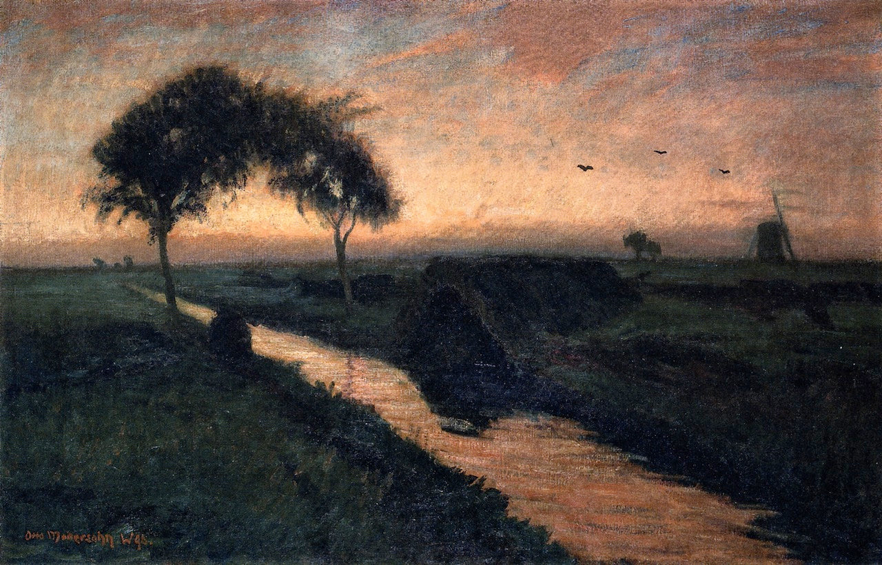 Evening at Moorkanal by Otto Modersohn,A3(16x12")Poster