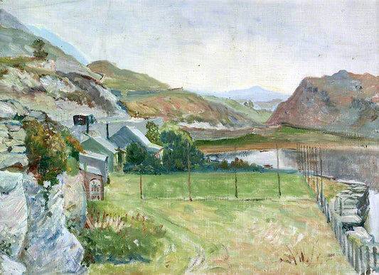 Cei Newydd, near Talsarnau, vintage artwork by Attributed to John Kelt Edwards, 12x8" (A4) Poster