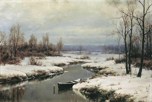 Beginning of Winter, vintage artwork by Ivan Weltz, 12x8" (A4) Poster