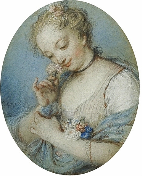 Four Seasons - Spring (study), vintage artwork by Charles-Antoine Coypel IV, 12x8" (A4) Poster