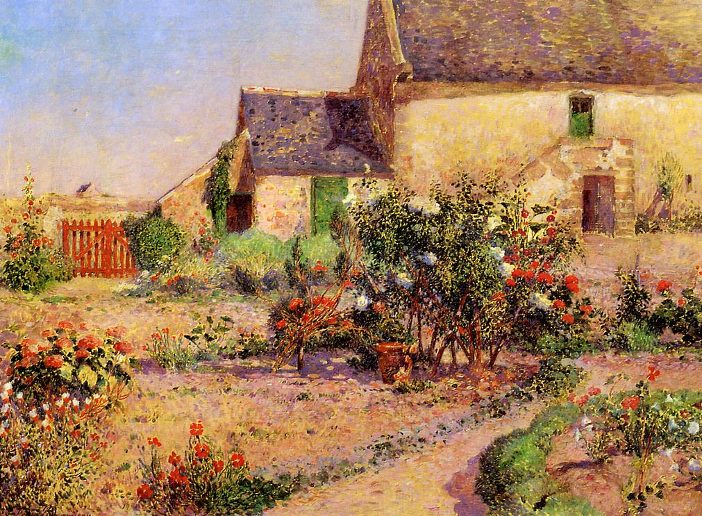 The Garden at Kervaudu, vintage artwork by Ferdinand du Puigaudeau, 12x8" (A4) Poster