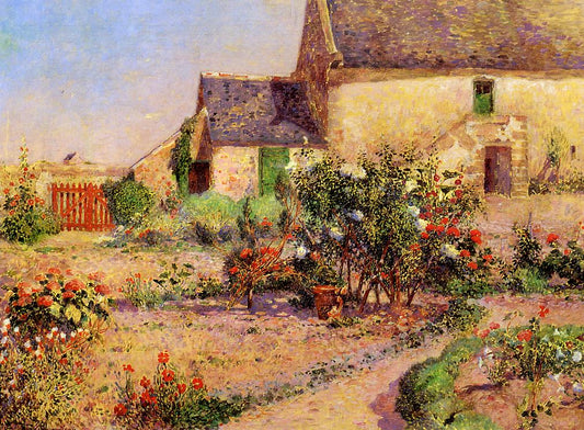 The Garden at Kervaudu, vintage artwork by Ferdinand du Puigaudeau, 12x8" (A4) Poster