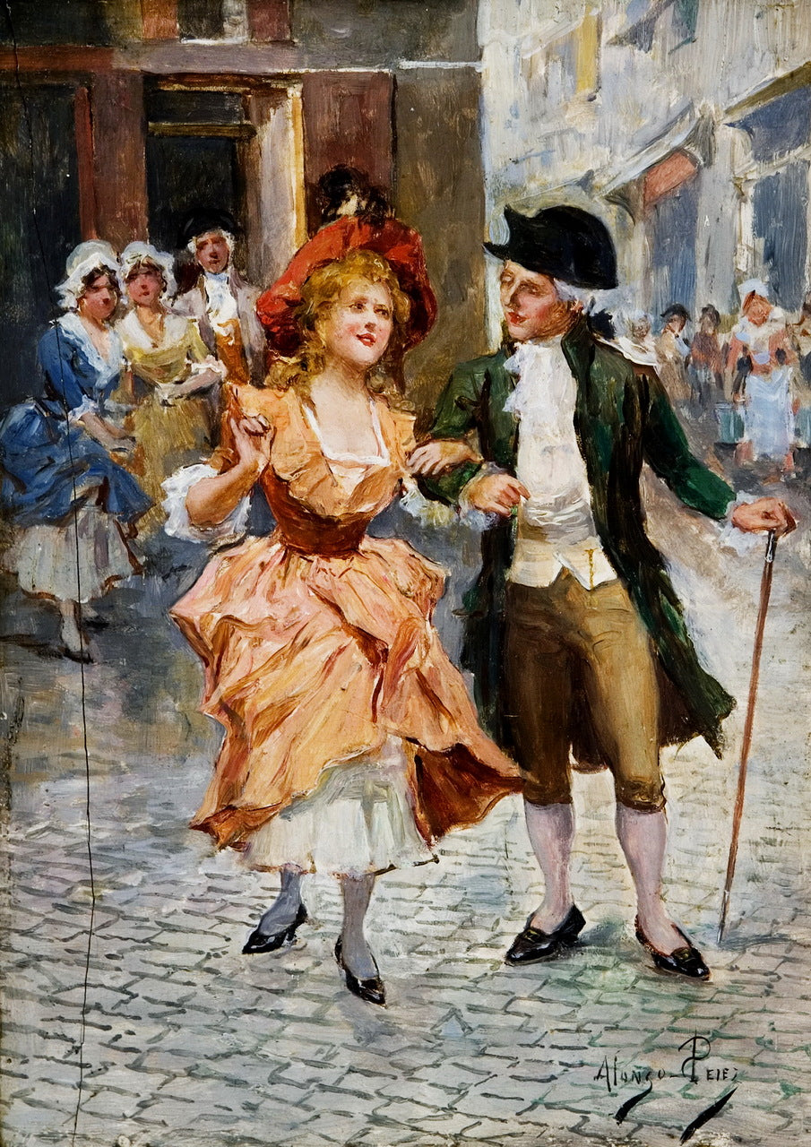 The Promenade by Mariano Alonso Perez y Villagrossa,A3(16x12")Poster