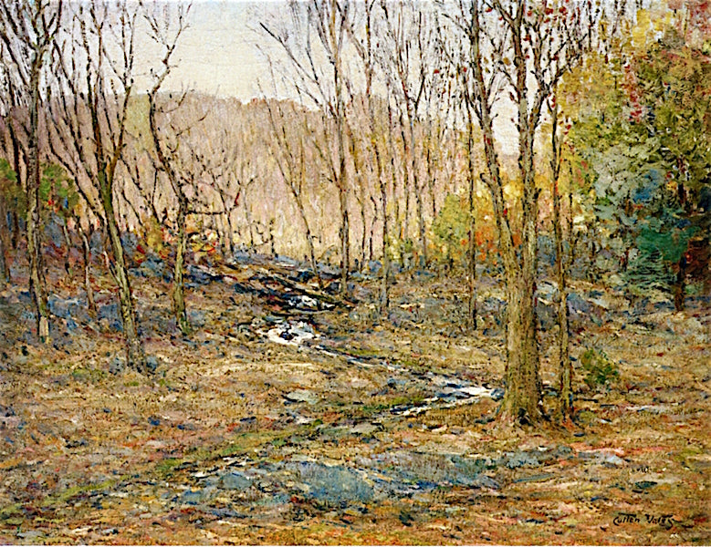 Pennsylvania Woods, vintage artwork by Cullen Yates, 12x8" (A4) Poster