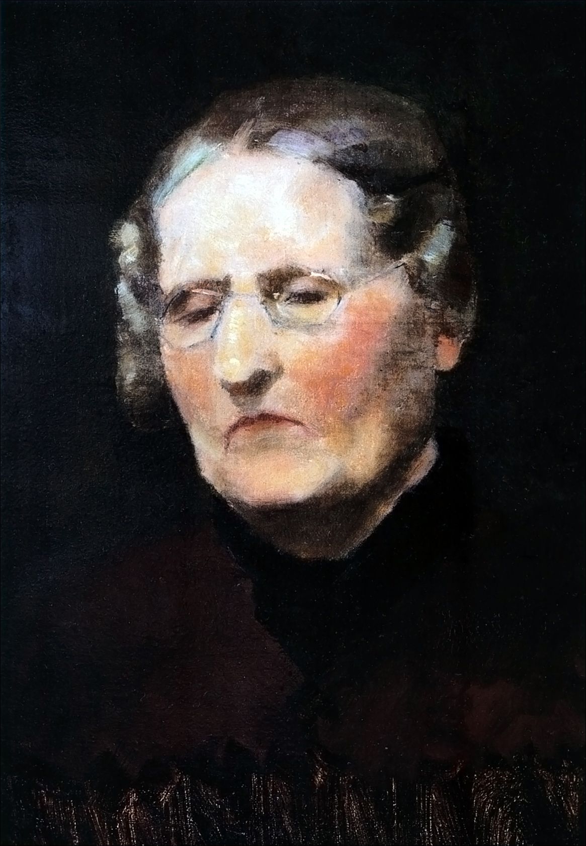 Portrait of Aunt Heidel, vintage artwork by Marie Triepcke Kroyer, 12x8" (A4) Poster
