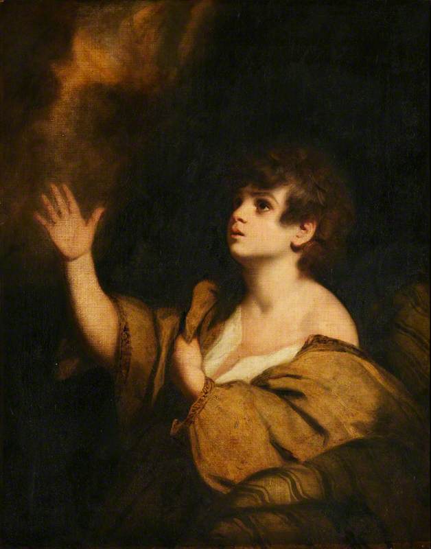 The Calling of Samuel, vintage artwork by Sir Joshua Reynolds, 12x8" (A4) Poster