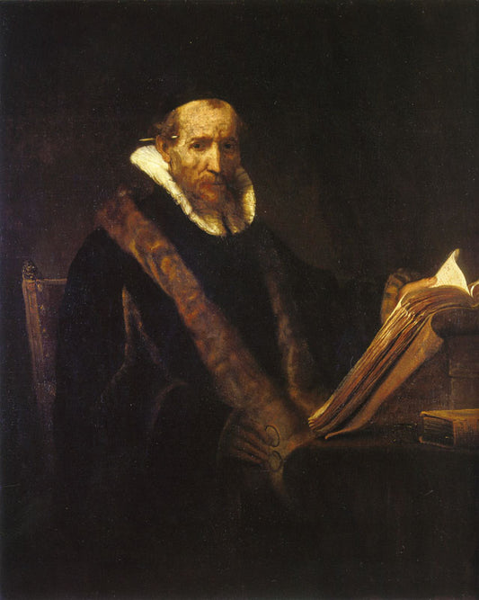 Scholar at His Table, vintage artwork by Carel Fabritius, 12x8" (A4) Poster