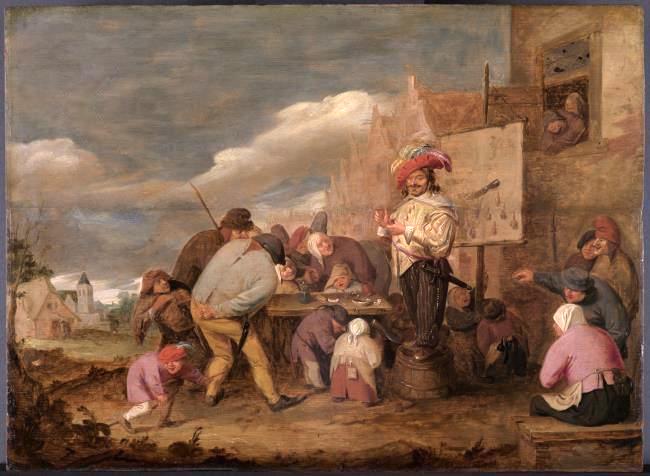 The Quack, vintage artwork by Adriaen Brouwer, 12x8" (A4) Poster