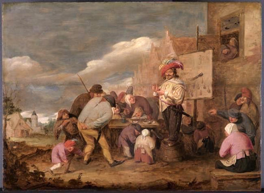 The Quack, vintage artwork by Adriaen Brouwer, 12x8" (A4) Poster