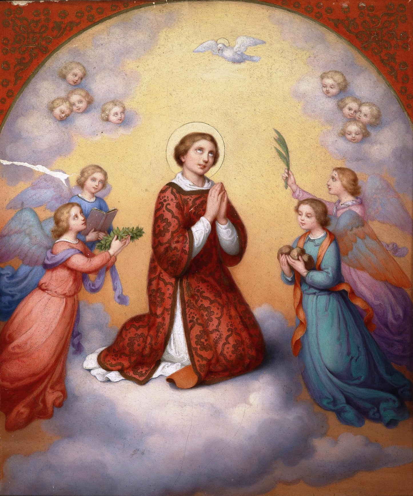 Saint-Stephen, vintage artwork by Marie Ellenrieder, 12x8" (A4) Poster