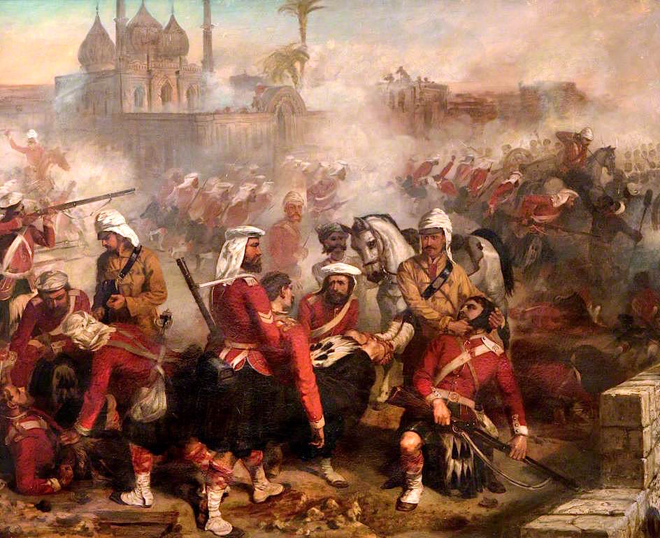 78th Highlanders at Lucknow, vintage artwork by Louis William Desanges, A3 (16x12") Poster Print