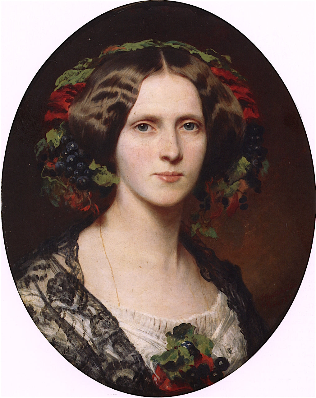 Franziska (Fanny), Princess Biron of Curland, Madame von Boyen, vintage artwork by Franz Xavier Winterhalter, A3 (16x12") Poster Print