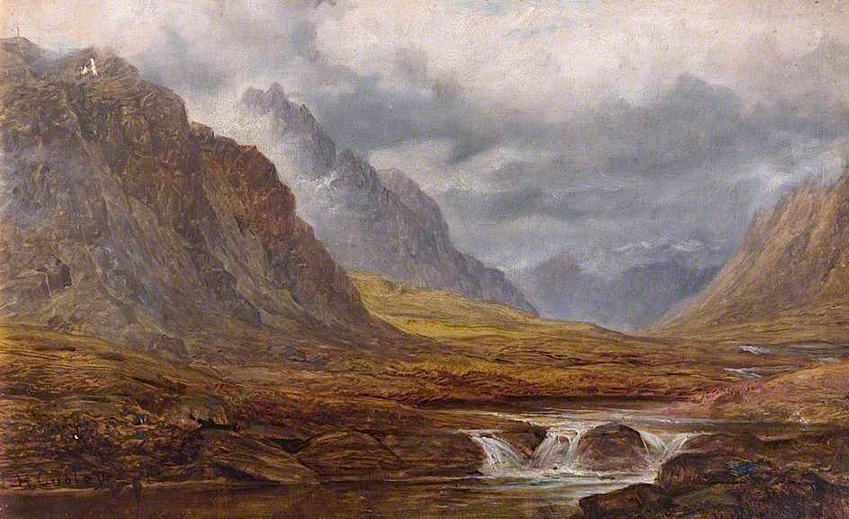 Near Lake Ogwen, vintage artwork by William Harold Cubley, A3 (16x12") Poster Print
