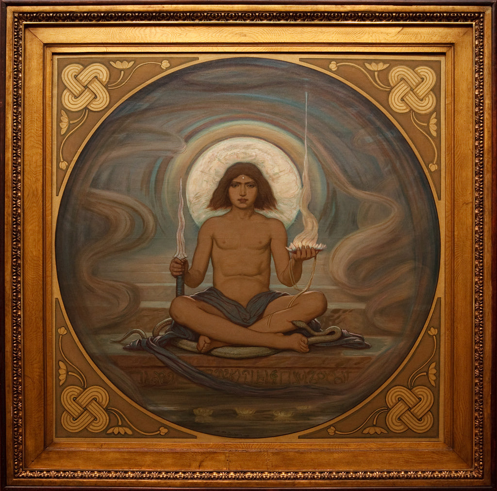 The Keeper of the Threshold, vintage artwork by Elihu Vedder, 12x8" (A4) Poster