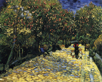 Avenue with Flowering Chestnut Trees by Vincent van Gogh,A3(16x12")Poster