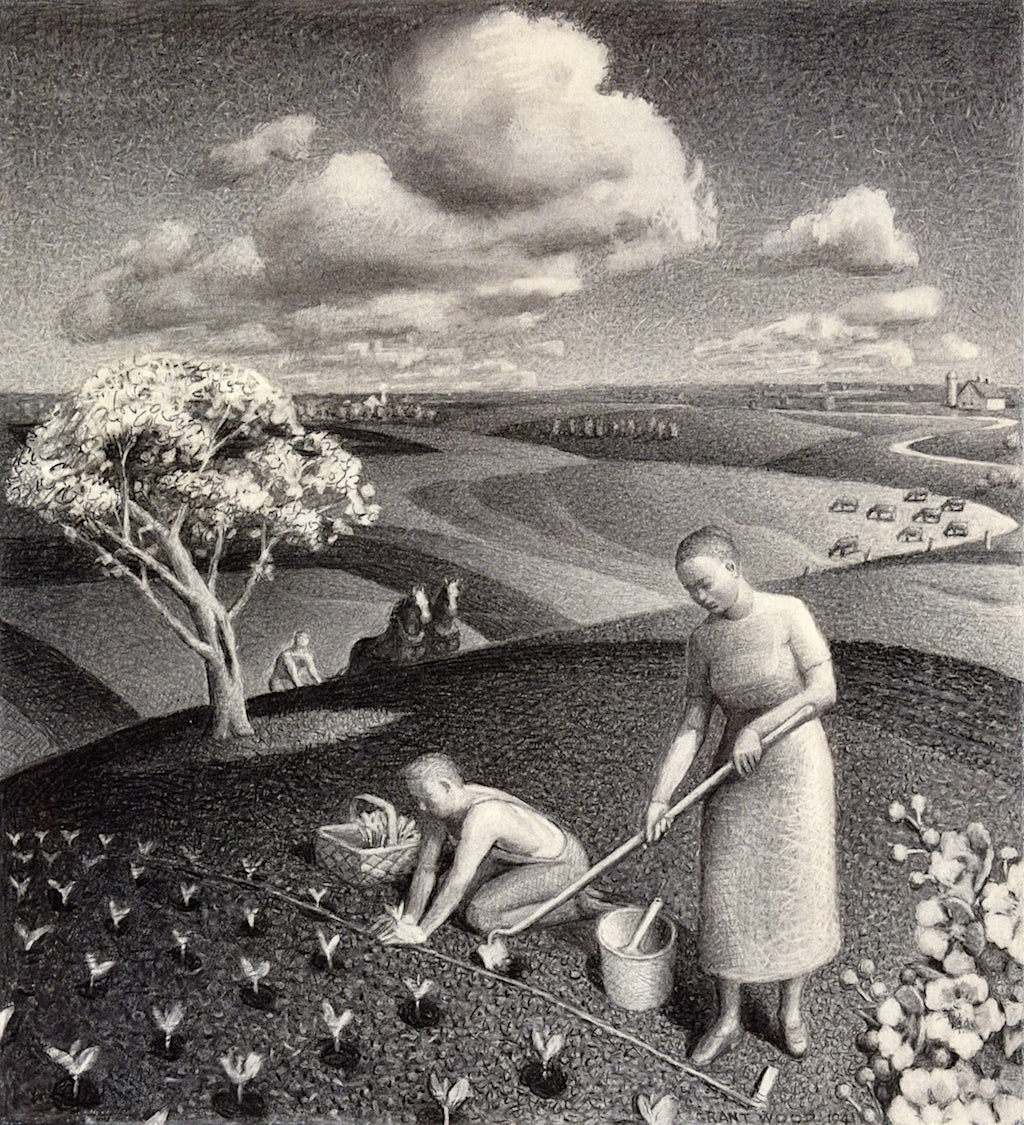 Study for  by Grant Wood,16x12(A3) Poster