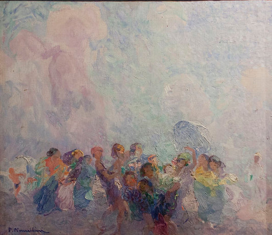 A Gust of Wind, vintage artwork by Plinio Nomellini, 12x8" (A4) Poster