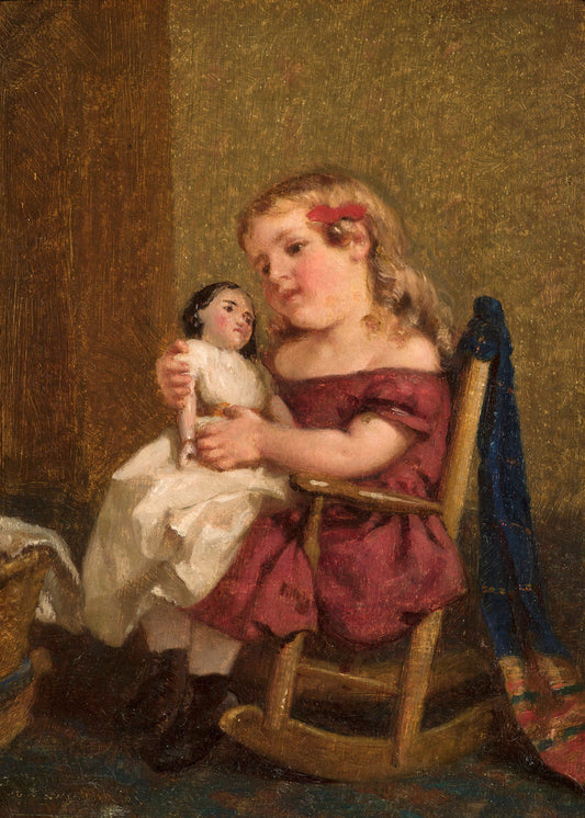 The Nursery, vintage artwork by George Cochran Lambdin, 12x8" (A4) Poster