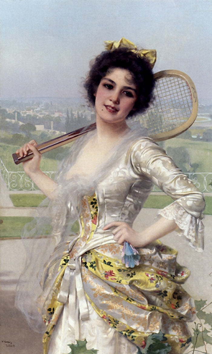 An Elegant Player by Vittorio Matteo Corcos,A3(16x12