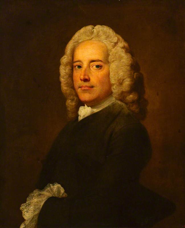 Edward Nourse the Younger (d.1760), vintage artwork by Attributed to Joseph Highmore, 12x8" (A4) Poster
