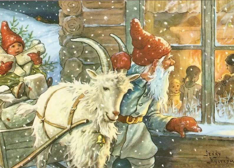 Christmas Brownie Brings the Presents by Jenny Nystrom,A3(16x12")Poster
