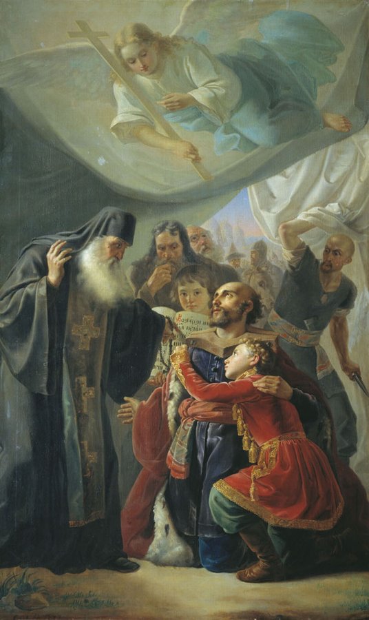 Instructuions to the Grand Duke Mikhail of Tver, vintage artwork by Pimen Orlov, A3 (16x12") Poster Print
