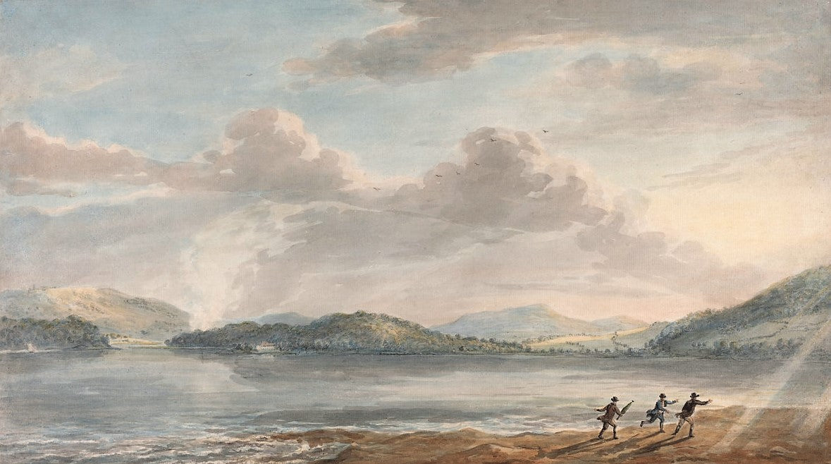 The Tide Rising at Briton Ferry, vintage artwork by Paul Sandby , R.A., 12x8" (A4) Poster