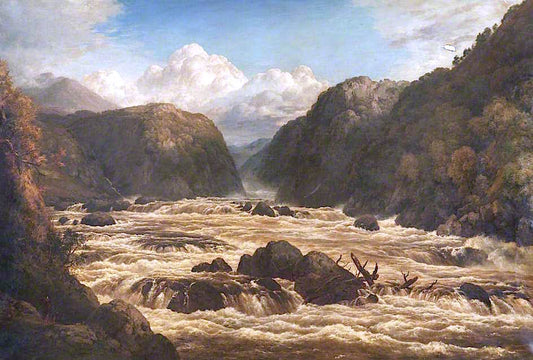 River with Rapids, vintage artwork by Edmund Marriner Gill, A3 (16x12") Poster Print