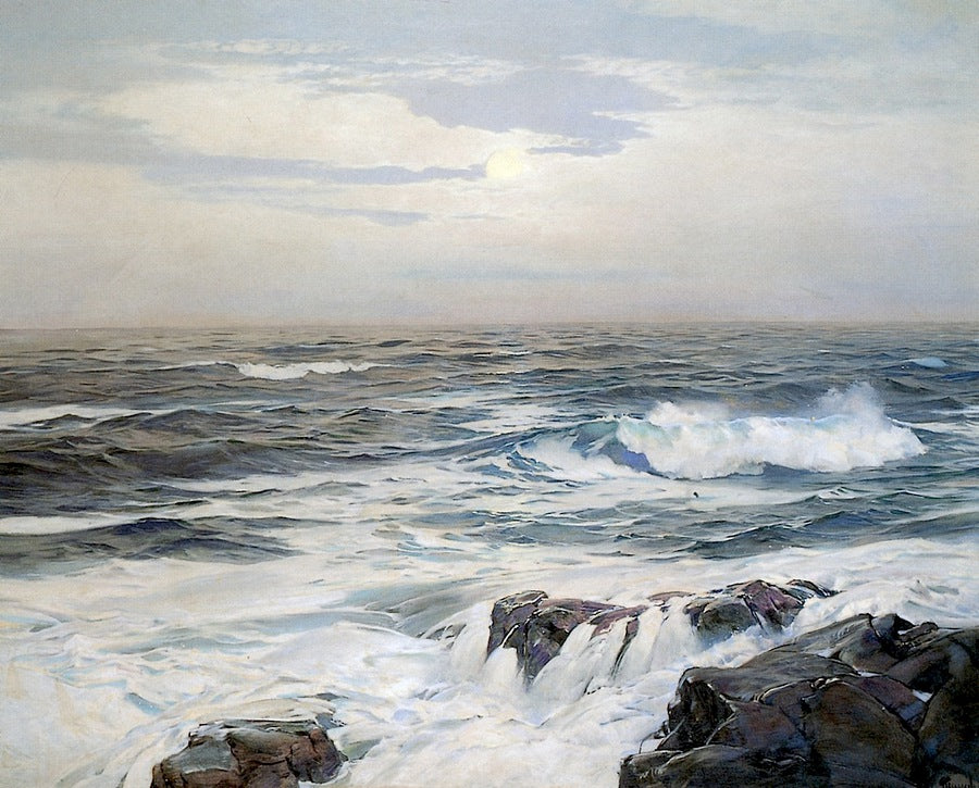 Low Moon by Frederick Judd Waugh,A3(16x12")Poster