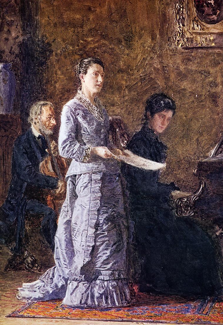 The Pathetic Song, vintage artwork by Thomas Eakins, 12x8" (A4) Poster