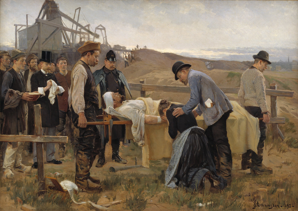 A Wounded Workman by Erik Henningsen,A3(16x12")Poster